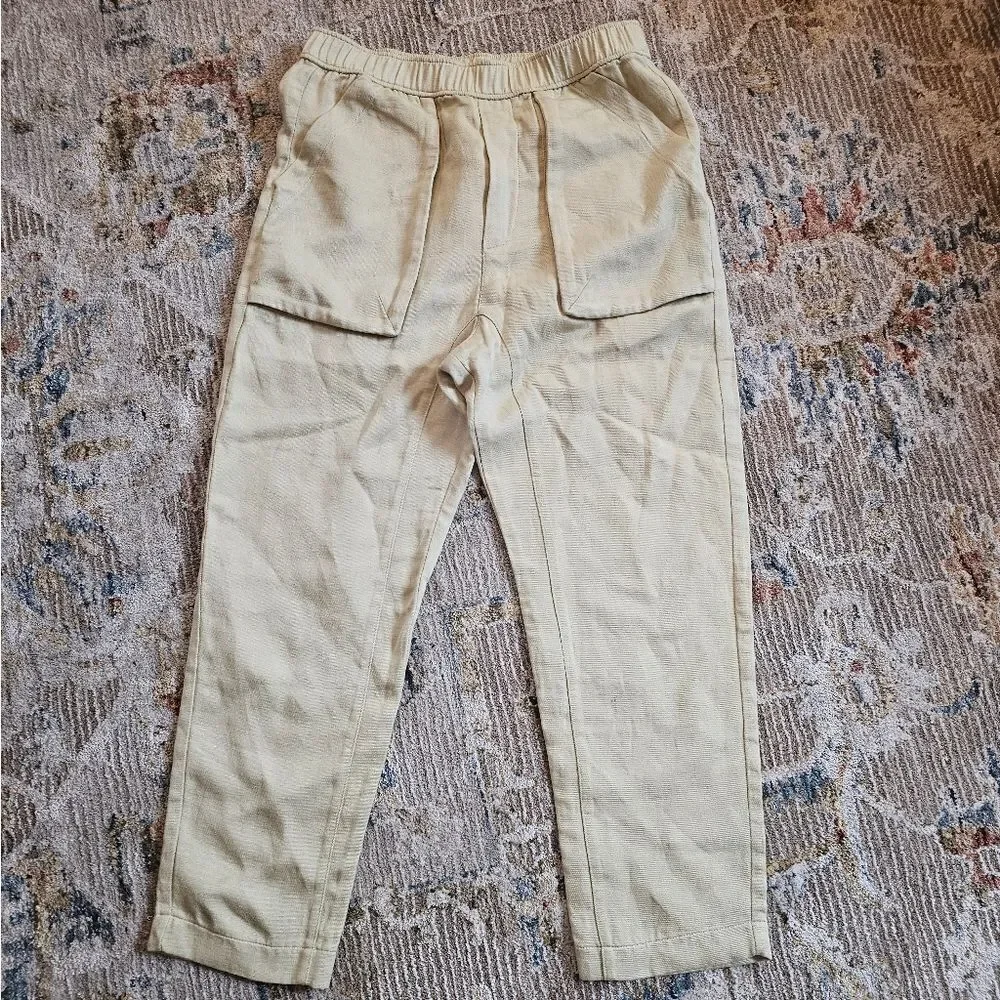 Zara pale yellow cropped pants. Sz s with 24